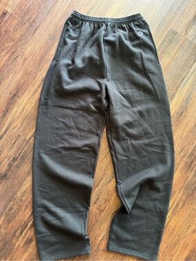 Champion Black Men's Fleece Joggers with Small Logo